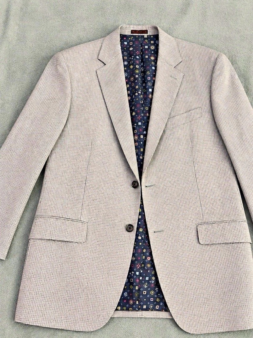 Etro Men's check Wool Sportcoat Size 46